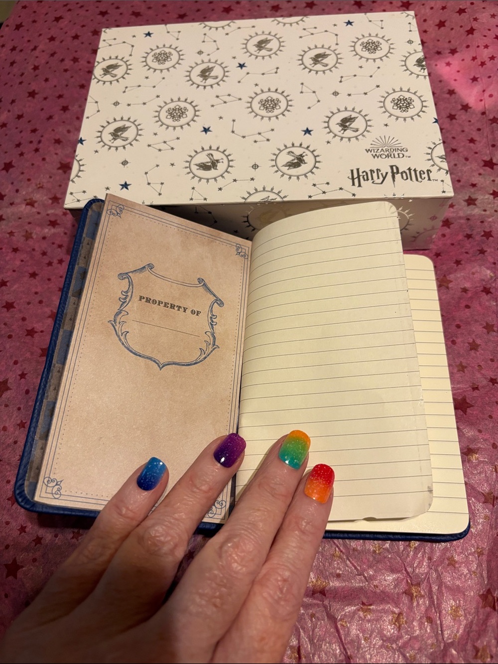 Harry Potter Ravenclaw Journal - Blue, Silver and Wizarding World Box - Picture 3 of 12
